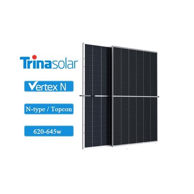 Modulo bifaciale a doppia vetrata monocristallino a mezza cella tipo N 620w 630w 635w 640w 645w