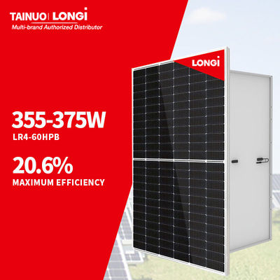 TAINUO Longi Himo 4m LR4-60HPB All Black Mono Panel Solar 365W 370W 375W Modulo fotovoltaico solare