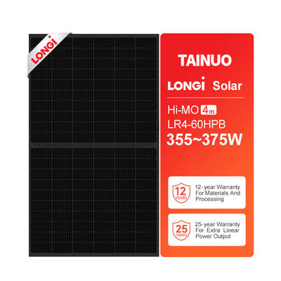 LONGi Hi-MO 4m LR4-60HPB 355-375M M6 9BB Mezza cella Black Frame Pannelli solari Tecnologia 9BB