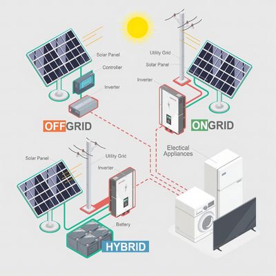Sistema di energia solare personalizzato da 10 kW con batteria agli ioni di litio e pannello solare mono