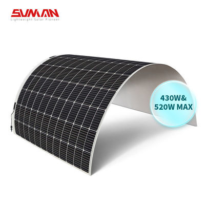 Peso leggero Sunman Mono pannello solare flessibile con 430W/520W e 166mmx166mm dimensione della cella