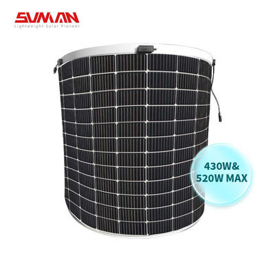 Peso leggero Sunman Mono pannello solare flessibile con 430W/520W e 166mmx166mm dimensione della cella