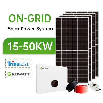 10Kw 20Kw 30kwh Sistema solare Pv Kit di energia solare su rete Sistema di generatore solare ibrido