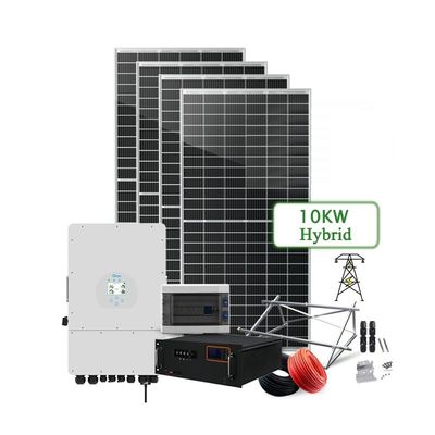 Sistema di energia solare monocristallino 5KW 8KW 10KW Kit ibrido completo per la casa