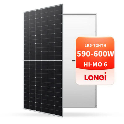 Kit cellulare a pannello solare mono vetro 585W LONGi Hi-MO 6 LR5-72HTH con efficienza del 23,2%
