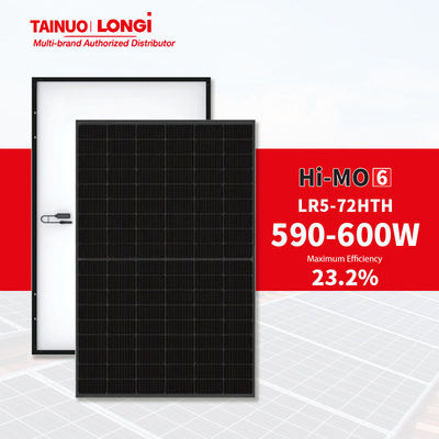 Kit cellulare a pannello solare mono vetro 585W LONGi Hi-MO 6 LR5-72HTH con efficienza del 23,2%