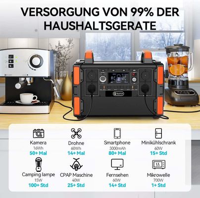 FlashFish 1000w Lifepo4 Lithium Iron Phosphate Battery Power Station con pannello solare