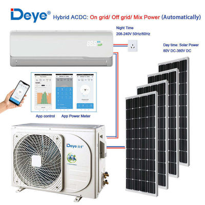 Con cronometro, condizionatore d'aria solare OFF GRID DC 48V split ibrido portatile