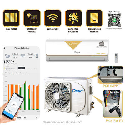 Con cronometro, condizionatore d'aria solare OFF GRID DC 48V split ibrido portatile