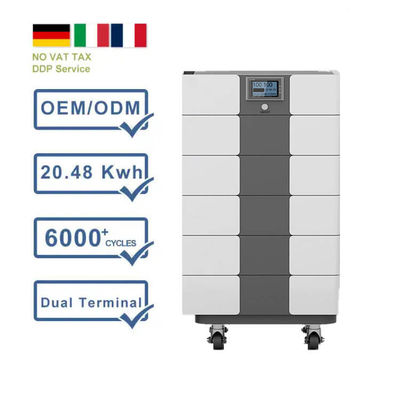 Soluzione di stoccaggio dell'energia fuori rete batteria di litio ferro fosfato impilabile da 51.2V 100Ah