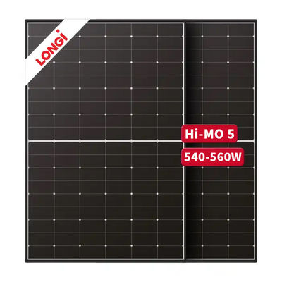 Tolleranza di potenza 0-3% pannelli solari argentei mono 550 Watt 560 Watt per la soluzione solare