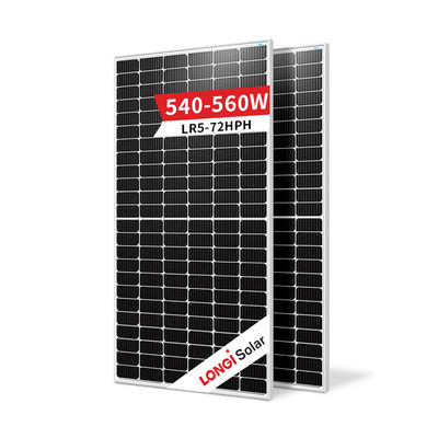 Tolleranza di potenza 0-3% pannelli solari argentei mono 550 Watt 560 Watt per la soluzione solare