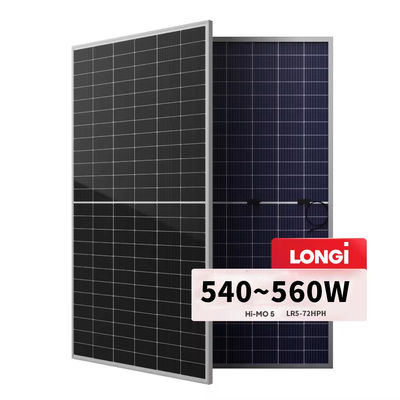 Tolleranza di potenza 0-3% pannelli solari argentei mono 550 Watt 560 Watt per la soluzione solare