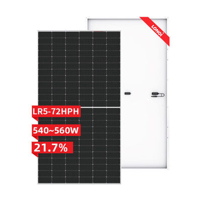 Tolleranza di potenza 0-3% pannelli solari argentei mono 550 Watt 560 Watt per la soluzione solare