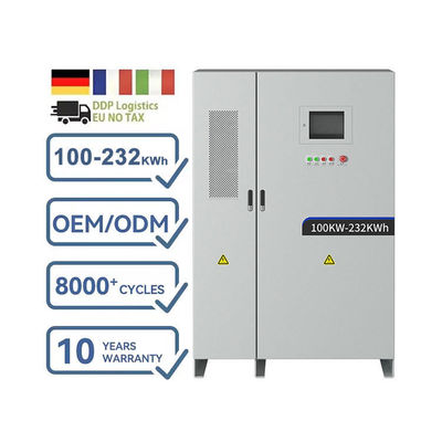 Sistema di accumulo di energia solare da 100 KVA per armadi esteri in ambito industriale e commerciale
