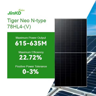 630w Jinko Solar Tiger Neo N-Type MBB 16BB TOPCON 78 Mezza cella Mono pannelli solari