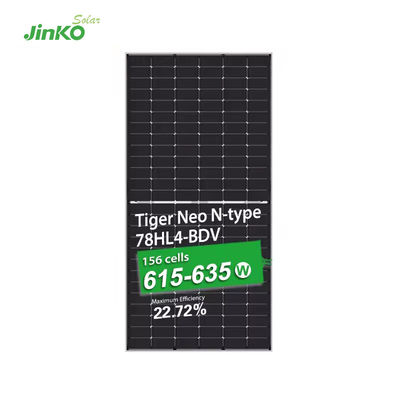 Jinko BIFACIAL 615W 620W 625W 635W Tiger Neo N-type 78HL4-BDV pannelli solari con buona