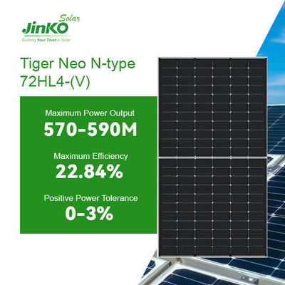 570W-590W Jinko Tiger Neo Bifacial Dual Class N-Type 72HL4-BDV Modulo fotovoltaico per pannelli solari