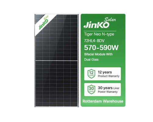 Pannello solare Jinko 550w 570w 575w 580w 585w 590w 600w Bifaciale Jinko Tiger Neo N-type 72HL4-BDV