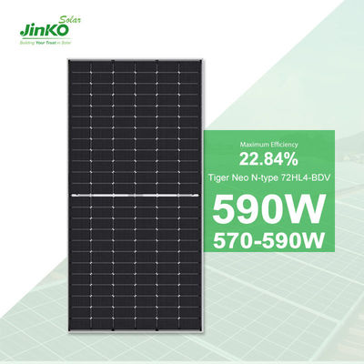 Jinko Solar Tiger Neo pannelli fotovoltaici di tipo N 590W 585W 580W 575W 570W per il sistema solare on-grid