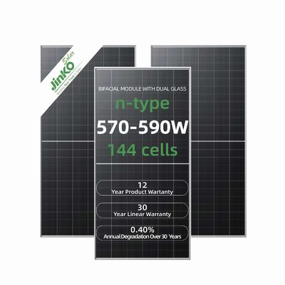N-Type Mono Solar Panel Jinko 550w 555w Tiger Neo 72HL con casella di giunzione IP68