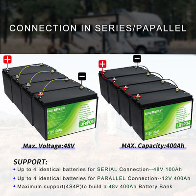 Batteria al litio LFP 12V100AH per alimentazione di riserva esterna e assistenza stradale per camper
