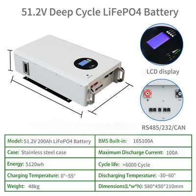 Powerwall 5kWh Home Lithium Battery Pack per il sistema solare di connessione alla rete ibrida