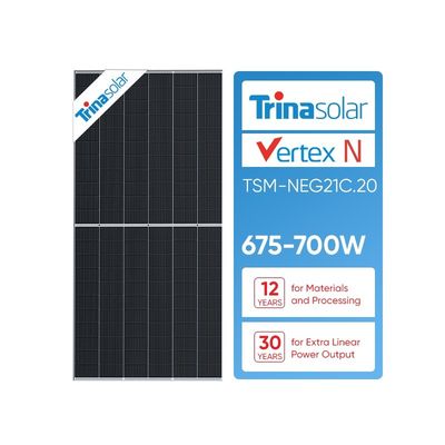 Modulo Trina Solar Vertex doppio vetro TSM-NEG21C.20 670w 675w 680w 685w 690w 695w