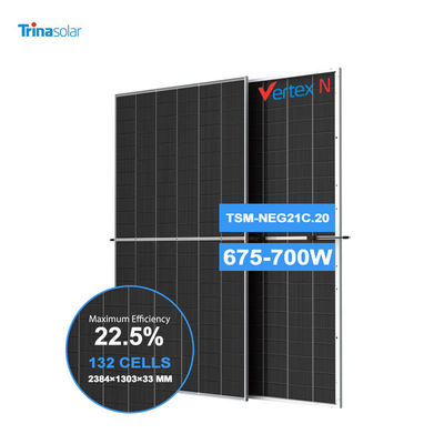 Trina Solar Vertex Bificial N-type 675W 680W 685W 690W 695W 700W pannelli solari per sistema di energia solare