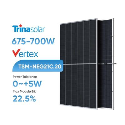 Trina Solar Vertex Bificial N-type 675W 680W 685W 690W 695W 700W pannelli solari per sistema di energia solare