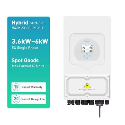 Invertitore solare ibrido monofase certificato CEI 5KW 6KW 8KW per il sistema all in one