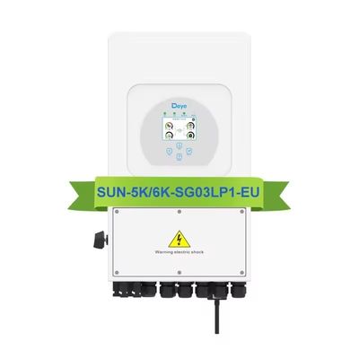 50/60Hz Frequenza di uscita Deye SUN-3.6 5 6K-SG03LP1-EU Invertitore di energia solare ibrida da 8 kW