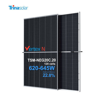 Modulo solare Trina N tipo Vertex Modulo fotovoltaico pannelli solari 620W 625W 630W 635W 640W 645W