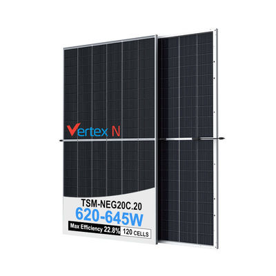 620W 625W 630W 635W 640W 645W pannello solare monocristallino a doppio vetro di tipo N Vertice N