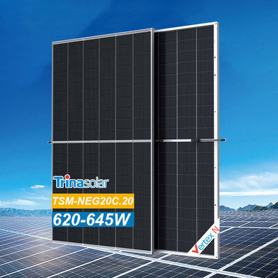 Trina Vertex N tipo 640W 645W bifaciale doppio vetro modulo monocristallino pannelli solari per la casa
