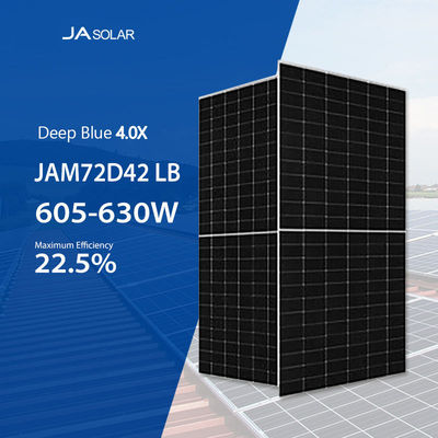 Moduli fotovoltaici bifacciali a doppio vetro 630W tipo N TOPCOn