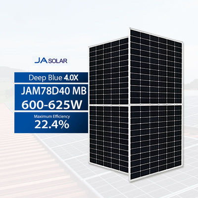 IP68 Junction Box JA Solar Deep Blue 4.0 600-625W Modulo fotovoltaico bifaciale pannelli solari mono