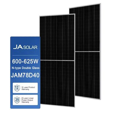 22Efficienza del pannello del 0,4% JA SOLAR Smart 600 watt pannelli solari bifacciali in vetro per il deserto