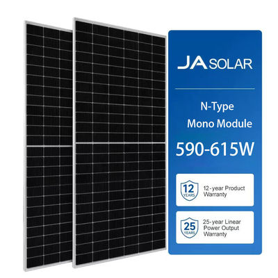 JA Sistema solare Piastra mono pannello 590W 595W 600W 605W 610W 615W a 22,80% efficienza del pannello