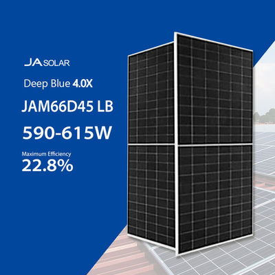 Pannello solare JA Deep Blue 4.0 JAM66D45 LB 182 mm doppio vetro tipo N bifacciale 590W-615W