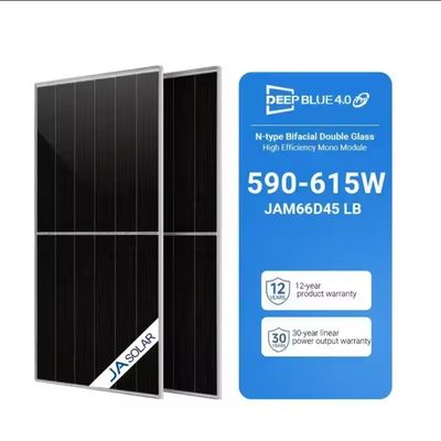 JA SOLAR 615W pannelli solari bifunzionali a mezza cella massima efficienza per l'installazione sul tetto