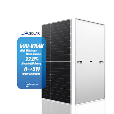 300W Mono Panel 590-615 590w 595w 600w 610w 615w Bifacciale a metà taglio con copertura frontale in vetro