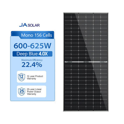 Moduli fotovoltaici da 600 a 625 Watt pannelli solari mono in doppio vetro con vetro a ferro basso temperato da 2,0 mm