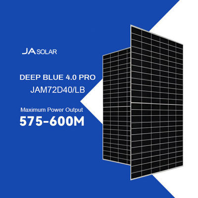 Vetro 2.0mm tipo N Blu profondo 575W-600W pannelli solari mono Bifaciale modulo fotovoltaico JAM72D40 LB