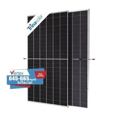 Pannello solare Trina Vertex DE21 645-670W 645W 650W 660W 665W con efficienza del pannello del 22,5%