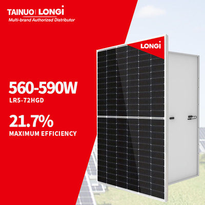 Longi Solar Himo 7 560w Mezza cella bifaciale di livello 1 pannelli solari 565w 570w 575w 580w 585w 590 Watt Modulo PV