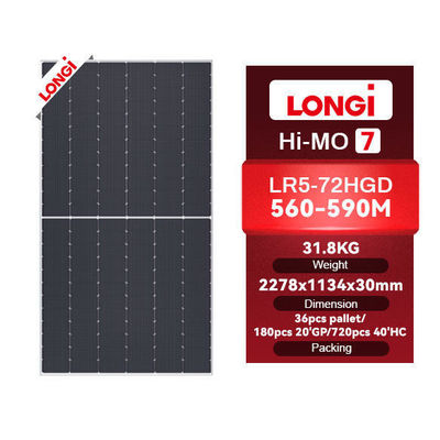 Longi Solar Himo 7 Pv Modulo 560w 570w 580w 590 Watt per soluzioni solari durature