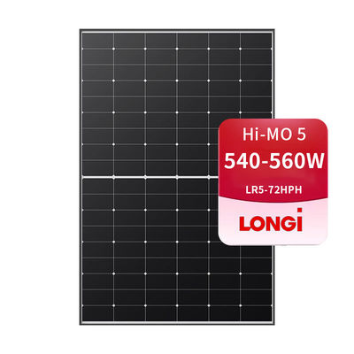 Efficienza del pannello 21,7% LONGi Hi-Mo 5 Tier 1 pannelli solari 545w 560w 500w con telaio argenteo