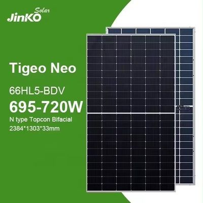 Modulo fotovoltaico Topcon commerciale di tipo N 720W 715W 710W 705W 700W Jinko Modulo solare Tiger Neo