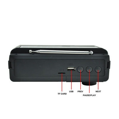 Home Fm Am Sw Radio portatile a energia solare 2W con altoparlante e luce a LED